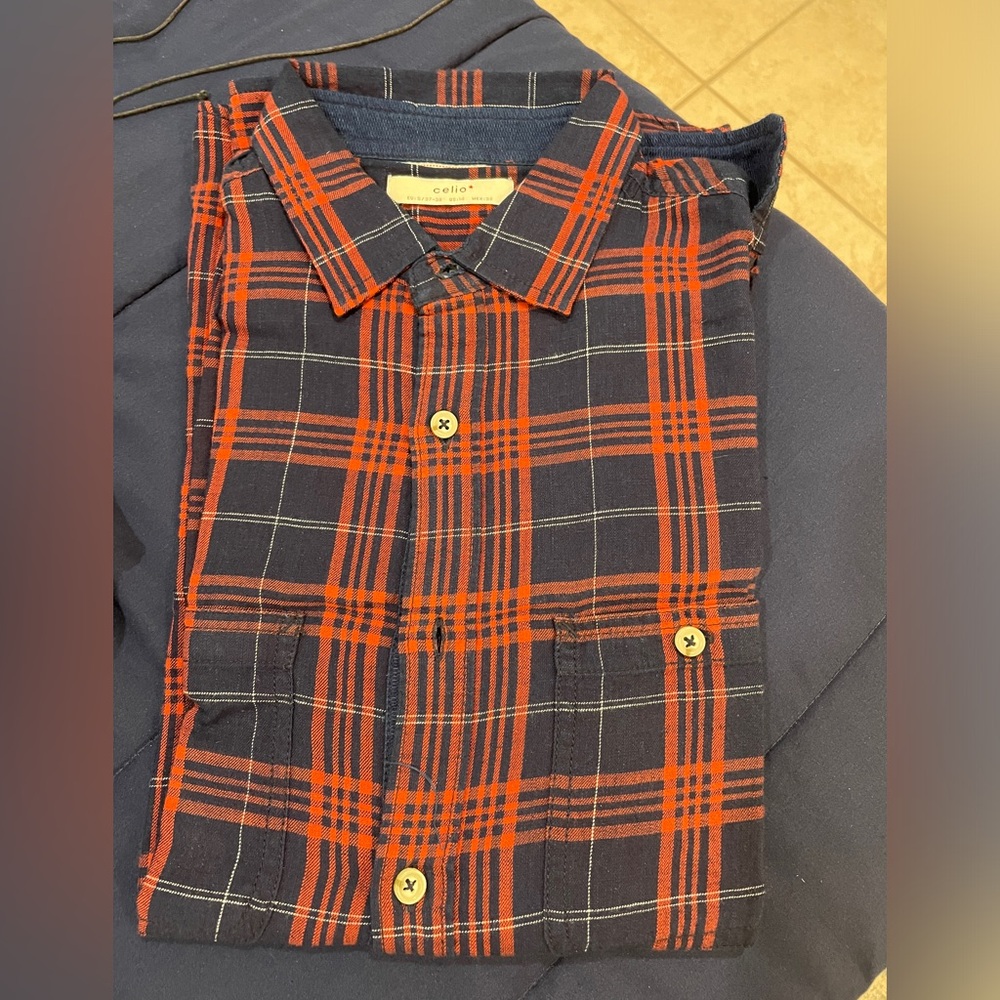Black Orange Shirt from Celio Size M